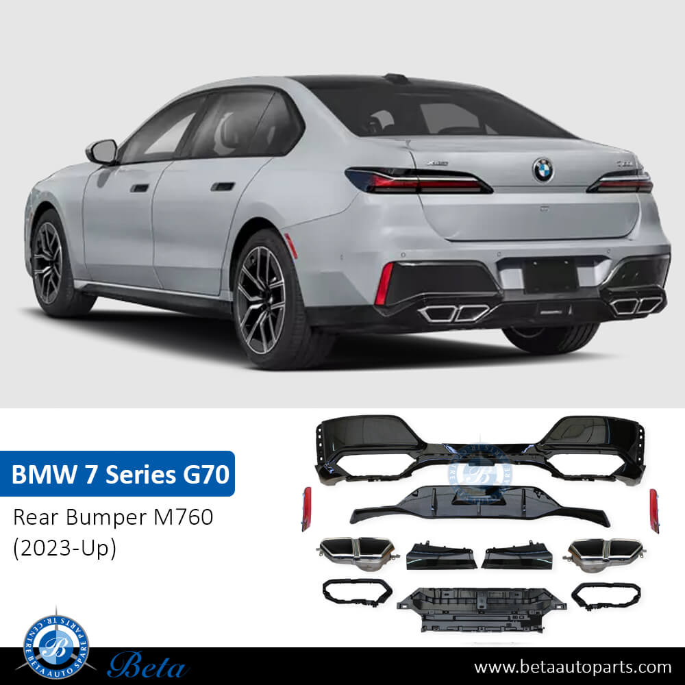 BMW 7 Series G70 (2023-Up), Rear Bumper M760, China BMW 7 Series G70 (2023-Up), Rear Bumper M760, China